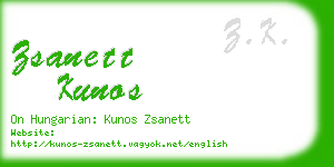 zsanett kunos business card